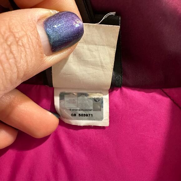 North Face Down Quilted Puffer Jacket Purple Size Girls XL 18 Women's Medium - Picture 11 of 12